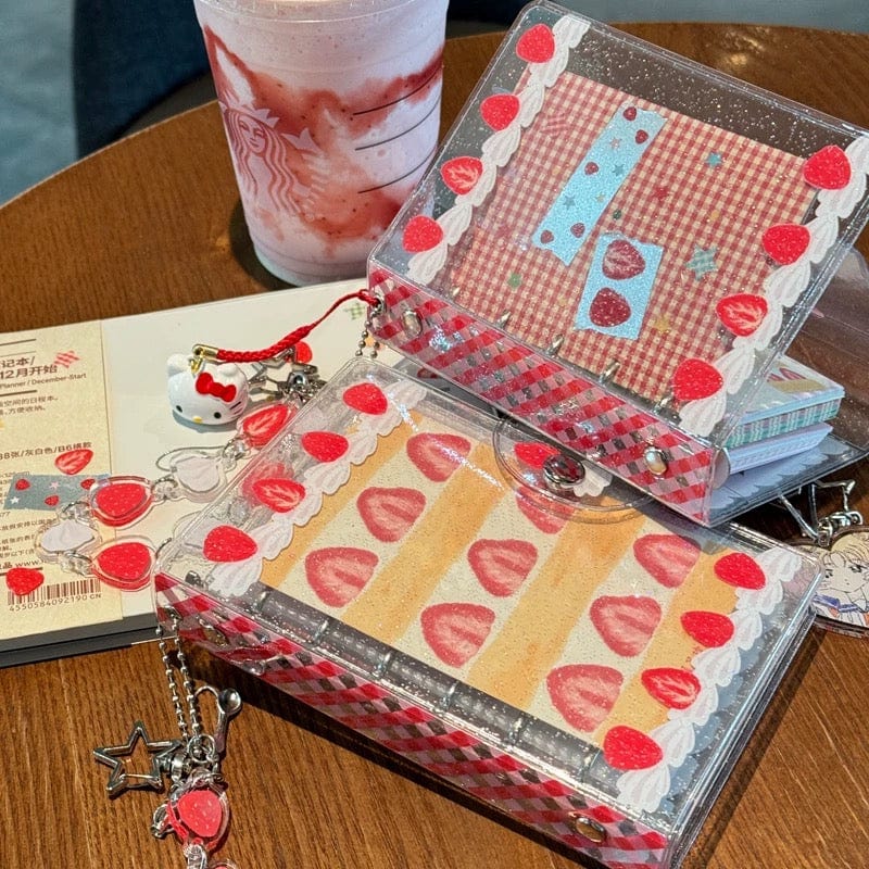 Kawaii Strawberry Cake A7 M5 PVC Binder Cover - ArtGalleryZen