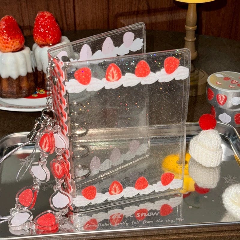 Kawaii Strawberry Cake A7 M5 PVC Binder Cover - ArtGalleryZen