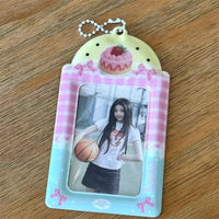 Thumbnail for Kawaii Strawberry Cake Photocard Holder Keychain - PVC Card Organizer - ArtGalleryZen