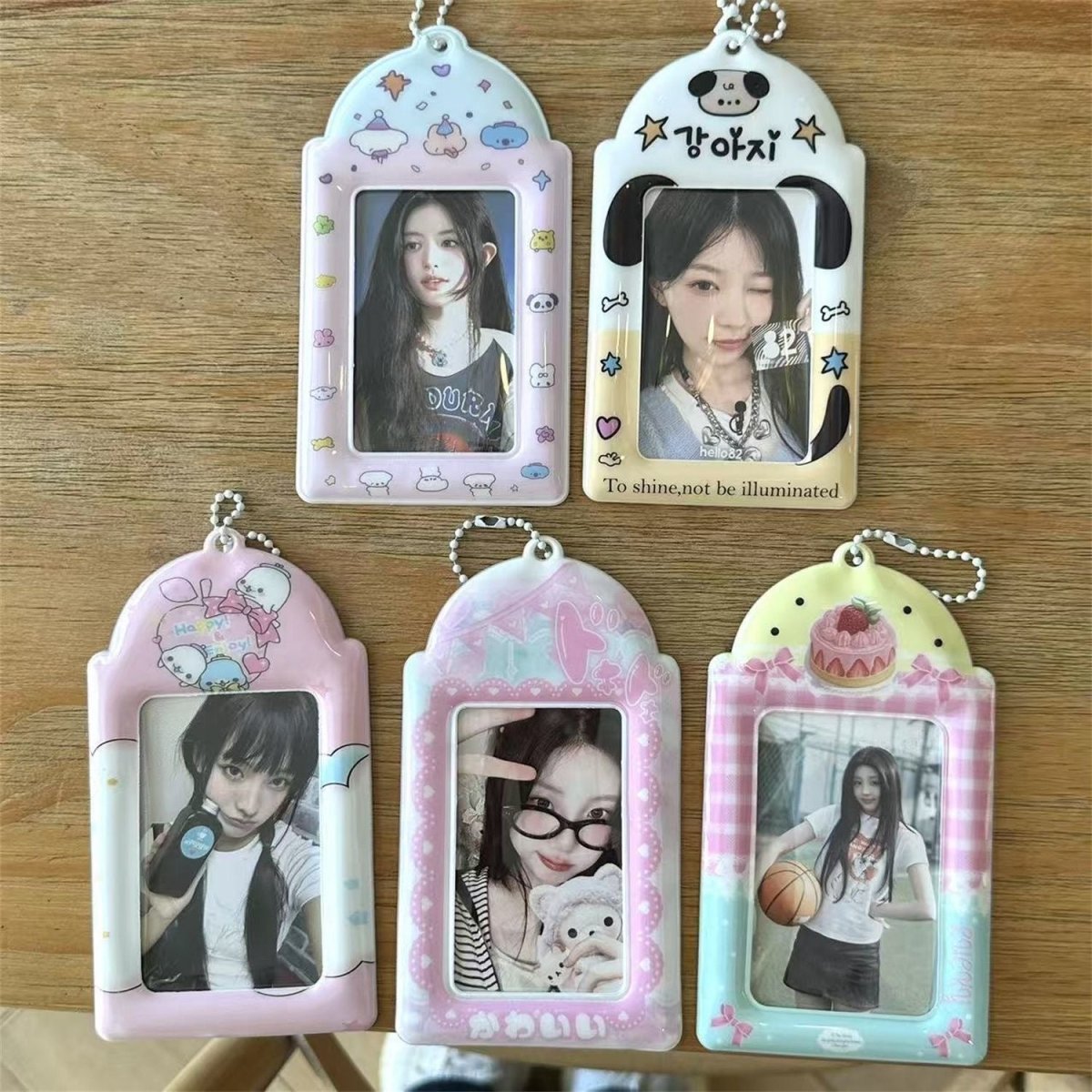 Kawaii Strawberry Cake Photocard Holder Keychain - PVC Card Organizer - ArtGalleryZen