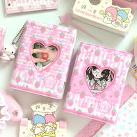 Thumbnail for Kawaii Strawberry Melody Hollow Heart A7 Binder Cover - ArtGalleryZen