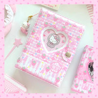 Thumbnail for Kawaii Strawberry Melody Hollow Heart A7 Binder Cover - ArtGalleryZen