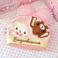Thumbnail for Kawaii Sugarbunnies Embroidery Makeup Toiletry Bag Storage Bag - ArtGalleryZen