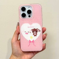 Thumbnail for Kawaii Sugarbunnies Heart iPhone Case - ArtGalleryZen
