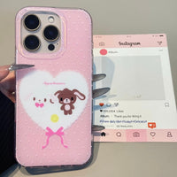 Thumbnail for Kawaii Sugarbunnies Heart iPhone Case - ArtGalleryZen