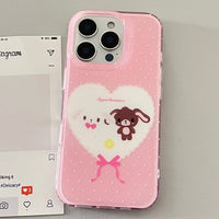 Thumbnail for Kawaii Sugarbunnies Heart iPhone Case - ArtGalleryZen