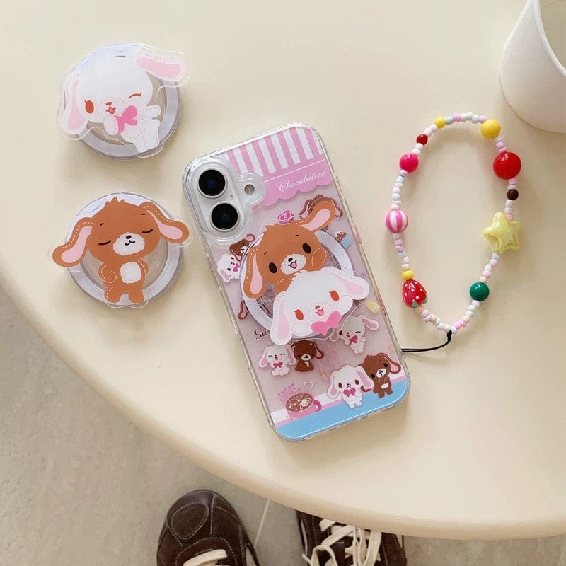 Kawaii Sugarbunnies Magnetic Stand iPhone Case - ArtGalleryZen
