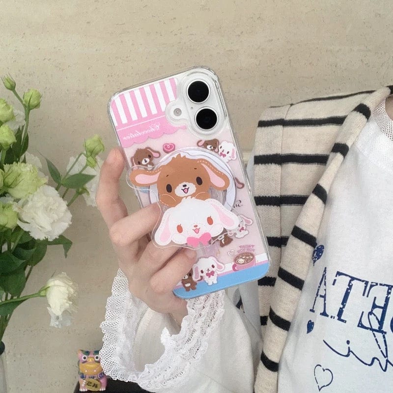 Kawaii Sugarbunnies Magnetic Stand iPhone Case - ArtGalleryZen