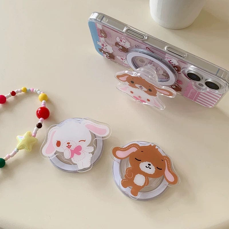 Kawaii Sugarbunnies Magnetic Stand iPhone Case - ArtGalleryZen