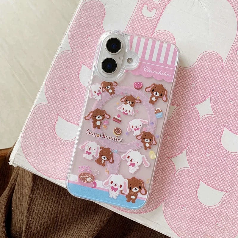 Kawaii Sugarbunnies Magnetic Stand iPhone Case - ArtGalleryZen
