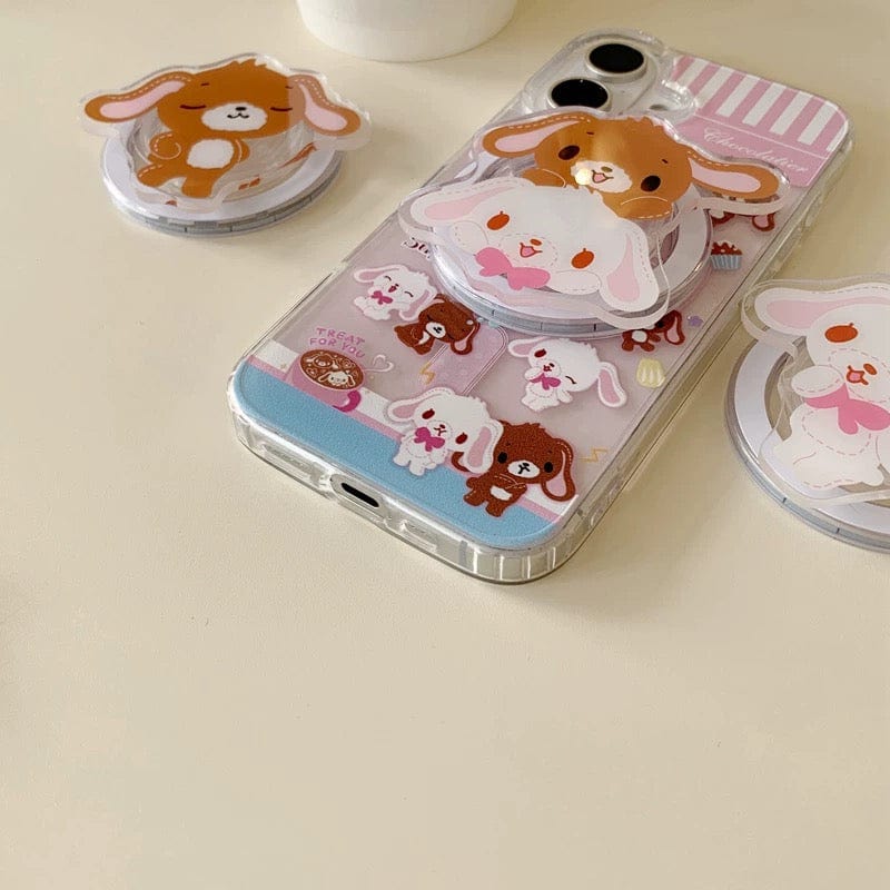 Kawaii Sugarbunnies Magnetic Stand iPhone Case - ArtGalleryZen