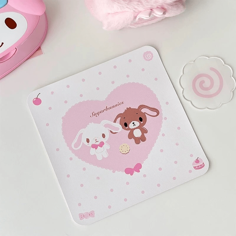Kawaii Sugarbunnies Mouse Pad - ArtGalleryZen