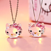Thumbnail for Kawaii Swarovski Hello Kitty Necklace - ArtGalleryZen