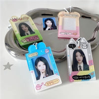 Thumbnail for Korea Style Puppy Cat Acrylic Kpop Keychain Photocard Holder - ArtGalleryZen
