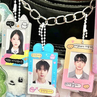 Thumbnail for Korea Style Puppy Cat Acrylic Kpop Keychain Photocard Holder - ArtGalleryZen
