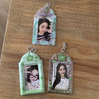 Thumbnail for Korean Style Lucky Clover Transparent Kpop Keychain Photocard Holder - ArtGalleryZen