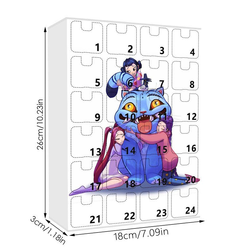 Kpop Demon Hunters Advent Countdown Calendar With 24pcs Keychain - ArtGalleryZen