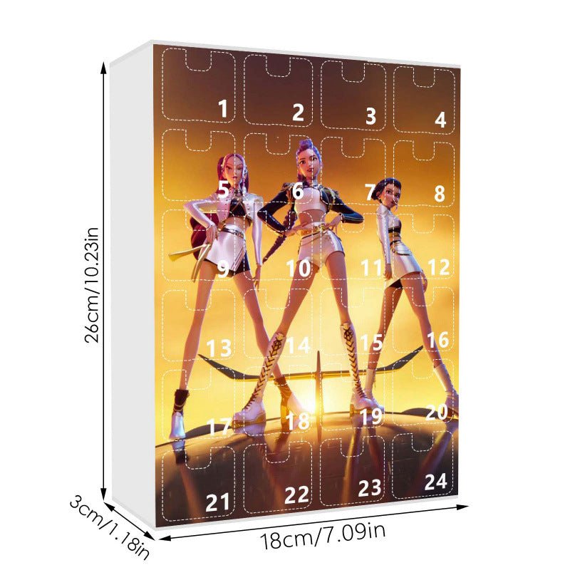 Kpop Demon Hunters Advent Countdown Calendar With 24pcs Keychain - ArtGalleryZen