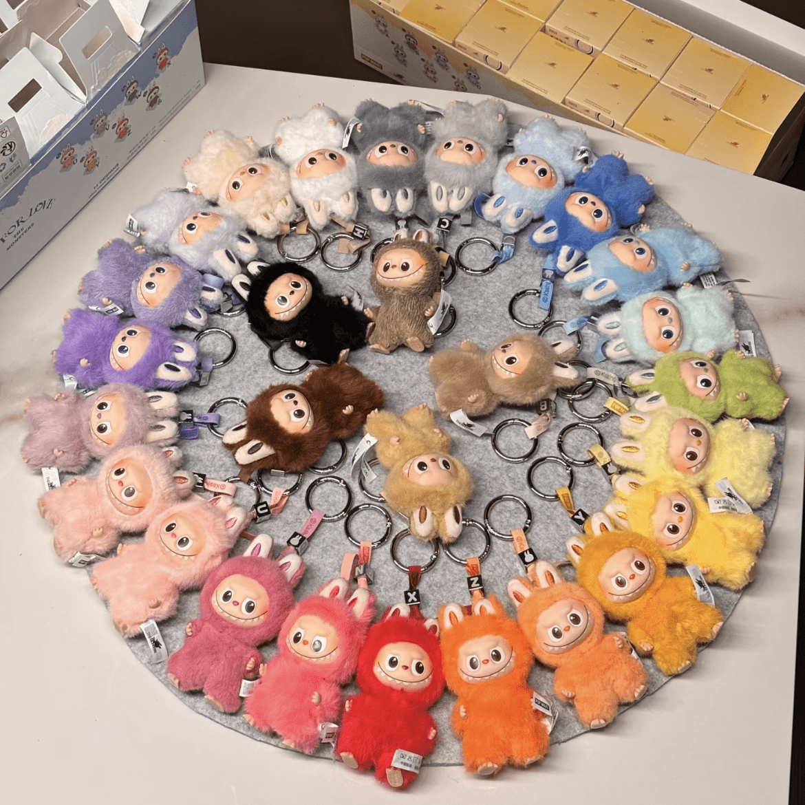 Labubu The Monsters Pin for Love Series Plush Keychain Doll Blind Box - ArtGalleryZen