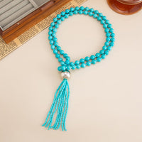 Thumbnail for Layered Seed Bead Ball Chain Tassel Y Necklace Choker for Women - ArtGalleryZen