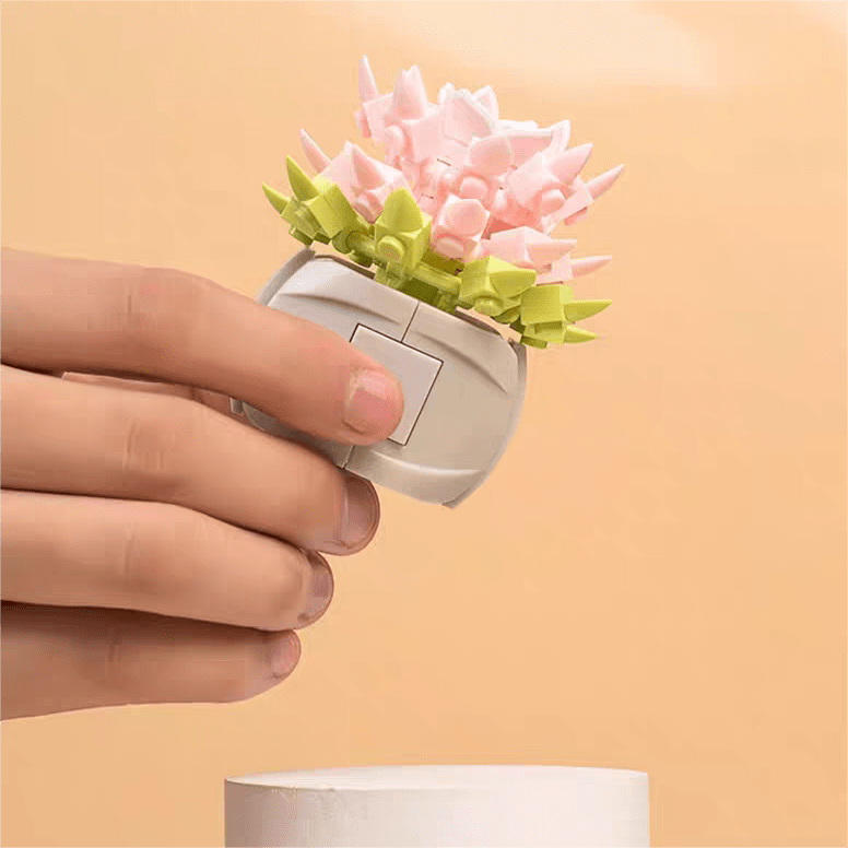 LEGO Compatible 12 Succulents Assembly Building Blocks - ArtGalleryZen