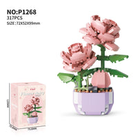 Thumbnail for LEGO Compatible Flower Pot Assembly Building Blocks - ArtGalleryZen