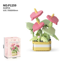 Thumbnail for LEGO Compatible Flower Pot Assembly Building Blocks - ArtGalleryZen