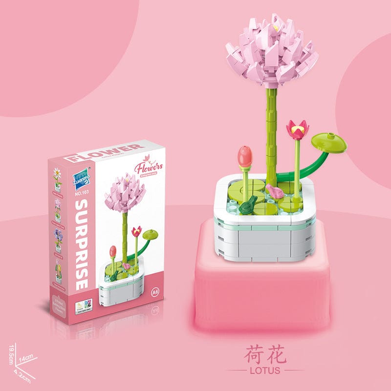 LEGO Compatible Flower-S1 Assembly Building Blocks - ArtGalleryZen