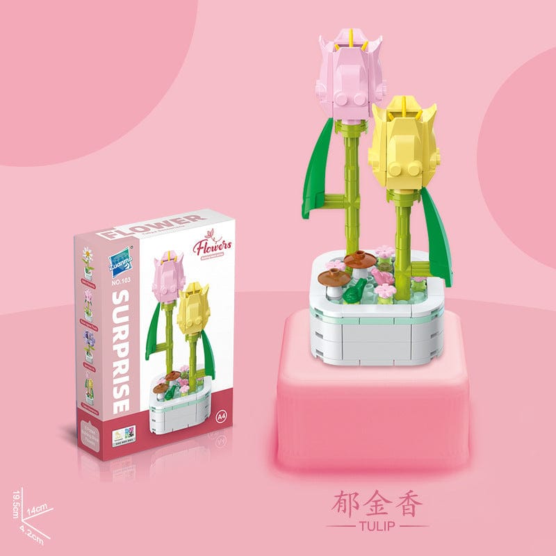 LEGO Compatible Flower-S1 Assembly Building Blocks - ArtGalleryZen