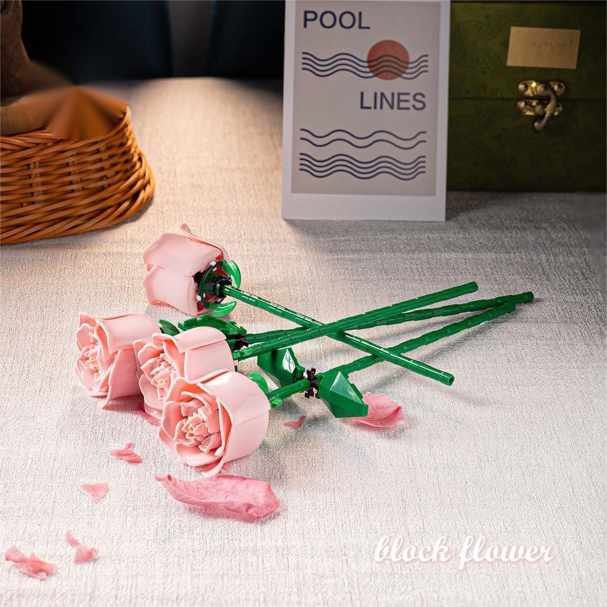 LEGO Compatible Rose Building Blocks - ArtGalleryZen