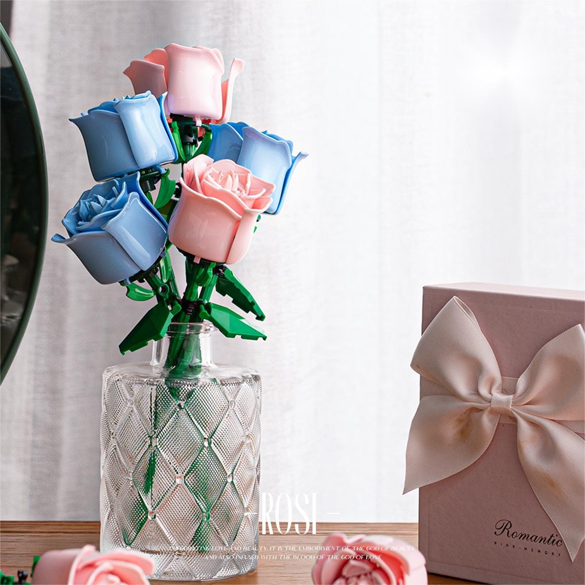 LEGO Compatible Rose Building Blocks - ArtGalleryZen