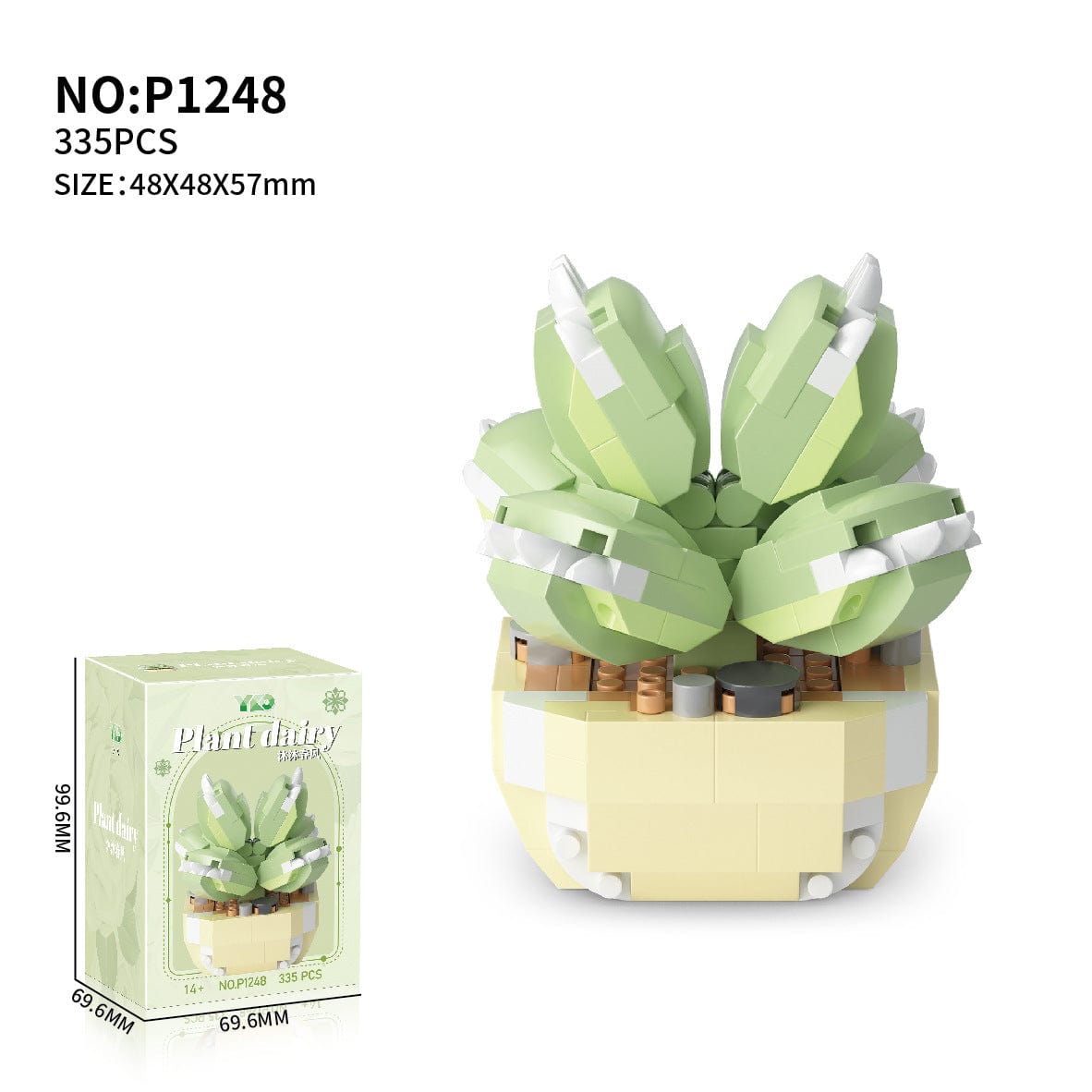 LEGO Compatible Succulents Assembly Building Blocks - ArtGalleryZen