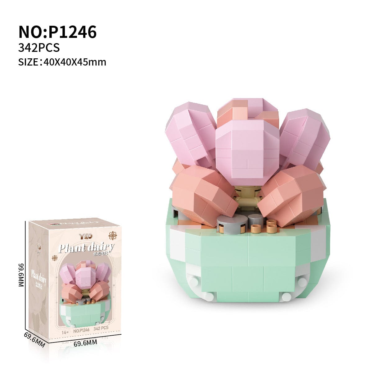 LEGO Compatible Succulents Assembly Building Blocks - ArtGalleryZen