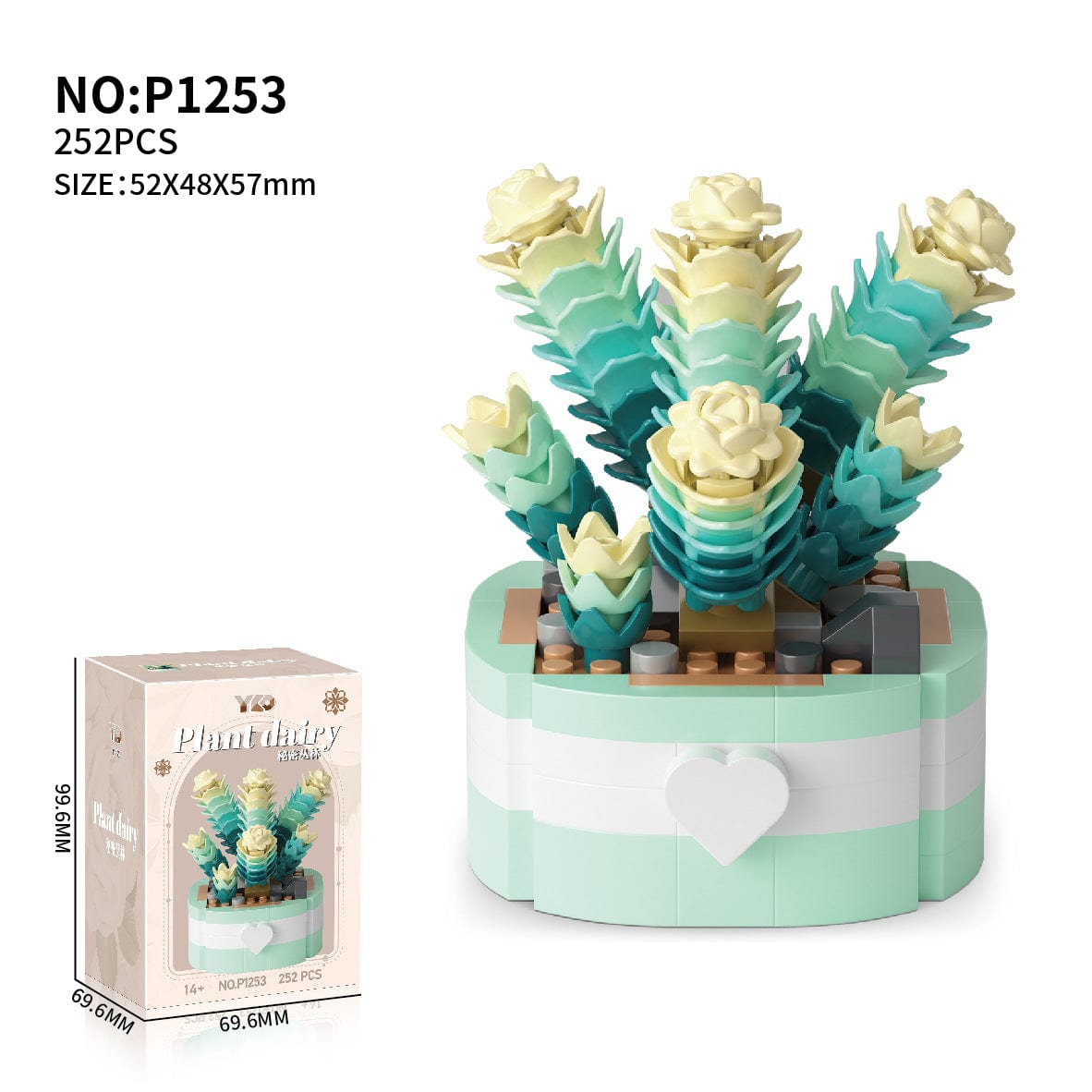 LEGO Compatible Succulents Assembly Building Blocks - ArtGalleryZen