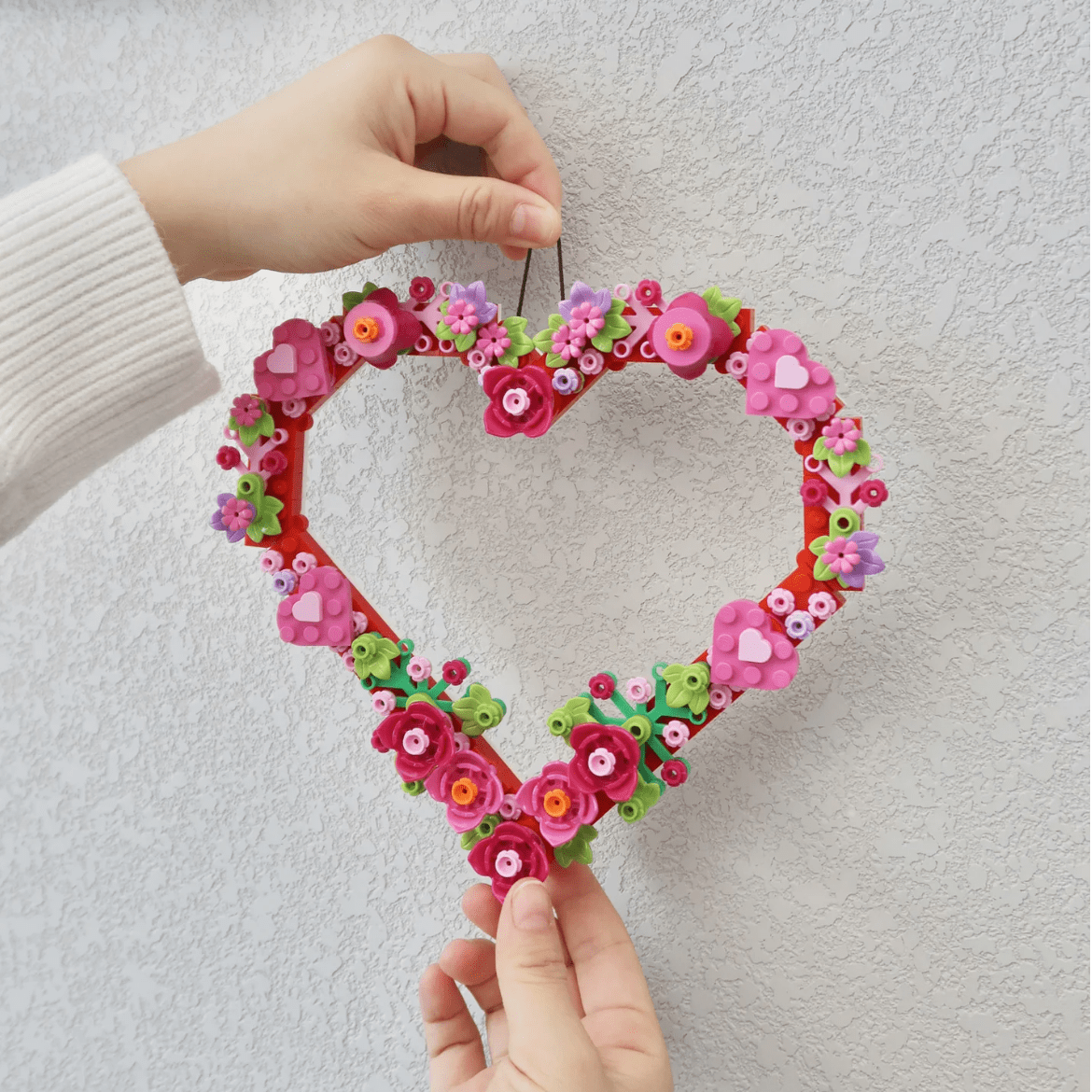 LEGO Floral Heart Building Bricks - ArtGalleryZen