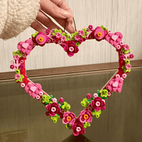 Thumbnail for LEGO Floral Heart Building Bricks - ArtGalleryZen