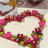 Thumbnail for LEGO Floral Heart Building Bricks - ArtGalleryZen