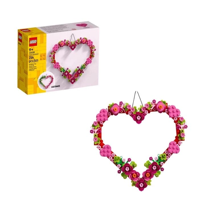 LEGO Floral Heart Building Bricks - ArtGalleryZen