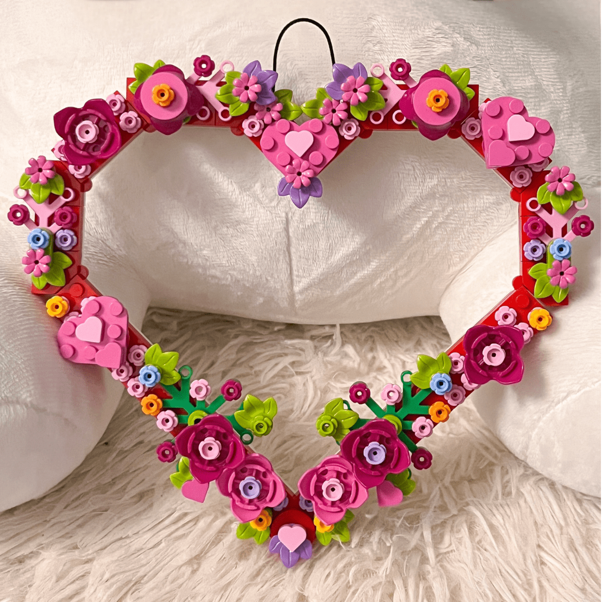 LEGO Floral Heart Building Bricks - ArtGalleryZen