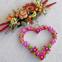 Thumbnail for LEGO Floral Heart Building Bricks - ArtGalleryZen