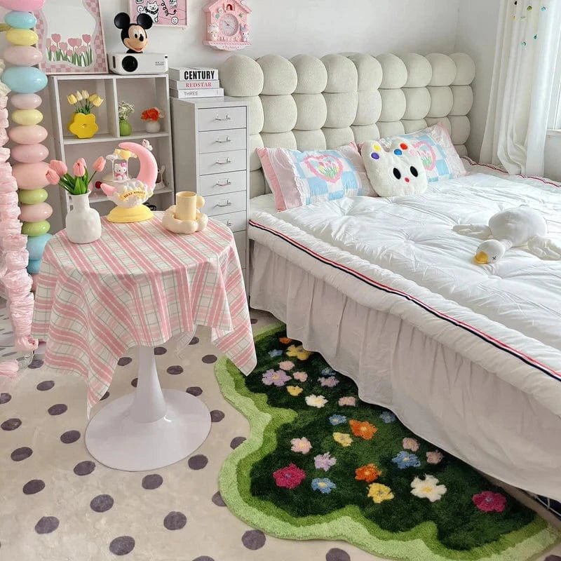 Little Blooming Garden Plush Rug Carpet - ArtGalleryZen