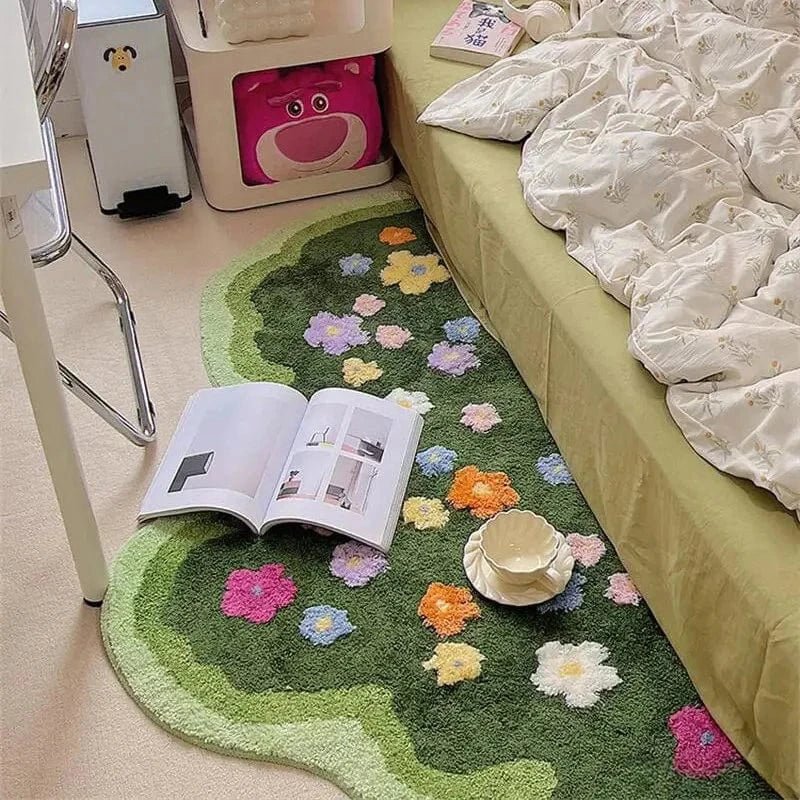 Little Blooming Garden Plush Rug Carpet - ArtGalleryZen