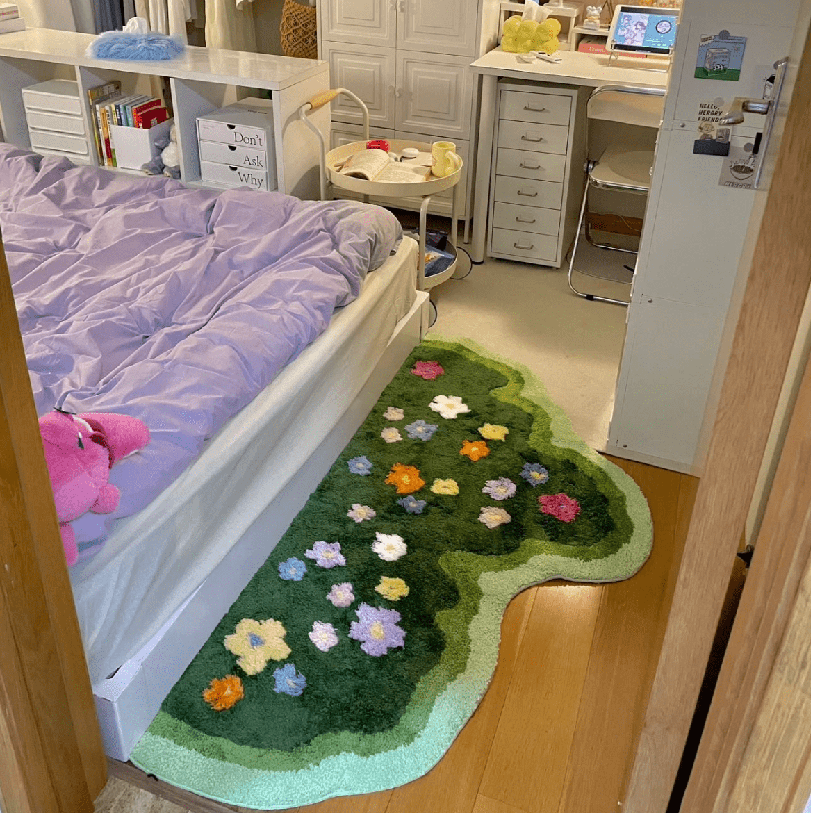 Little Blooming Garden Plush Rug Carpet - ArtGalleryZen