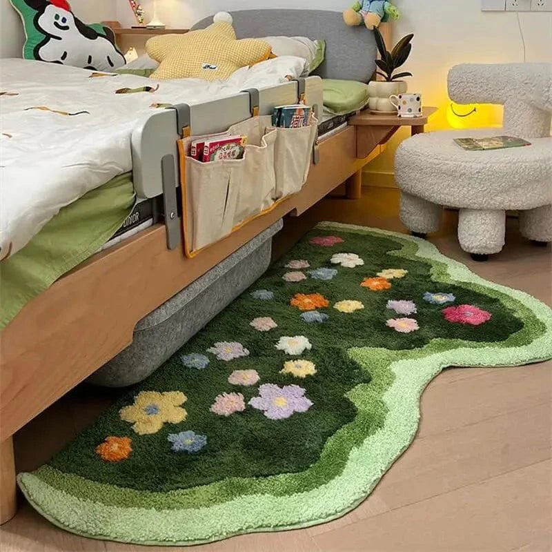 Little Blooming Garden Plush Rug Carpet - ArtGalleryZen