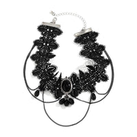 Thumbnail for Lolita Layered Cryctal Oval Lace Choker Necklace - ArtGalleryZen