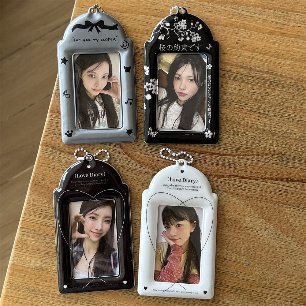 Love Diary Cherry Blossoms Kpop Keychain Photocard Holder - ArtGalleryZen