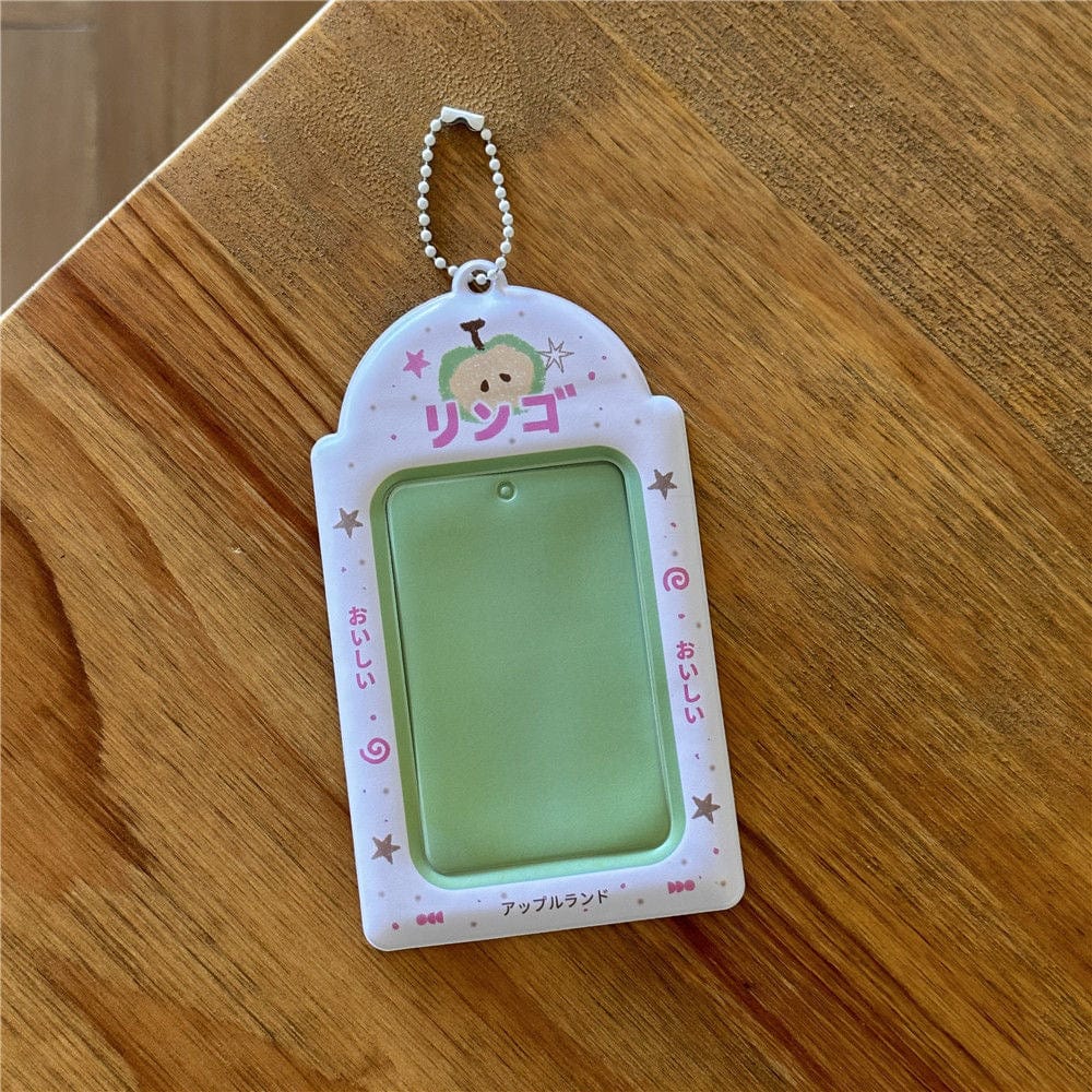 Lovely Cat Apple Cake Kpop Keychain Photocard Holder - ArtGalleryZen