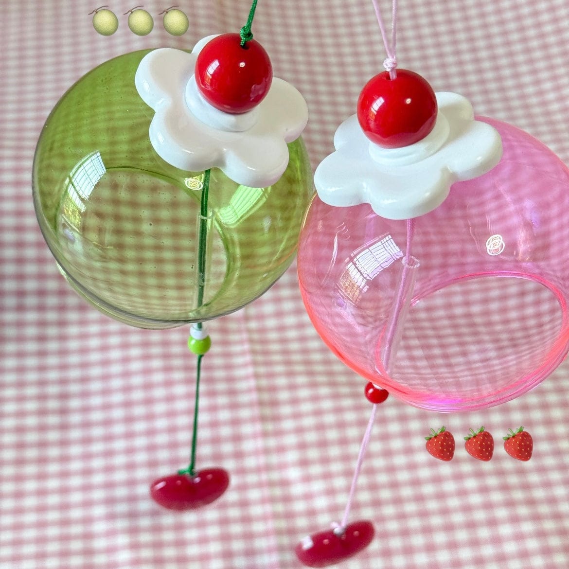 Lovely Cherry Cream Pudding Wind Chime - ArtGalleryZen