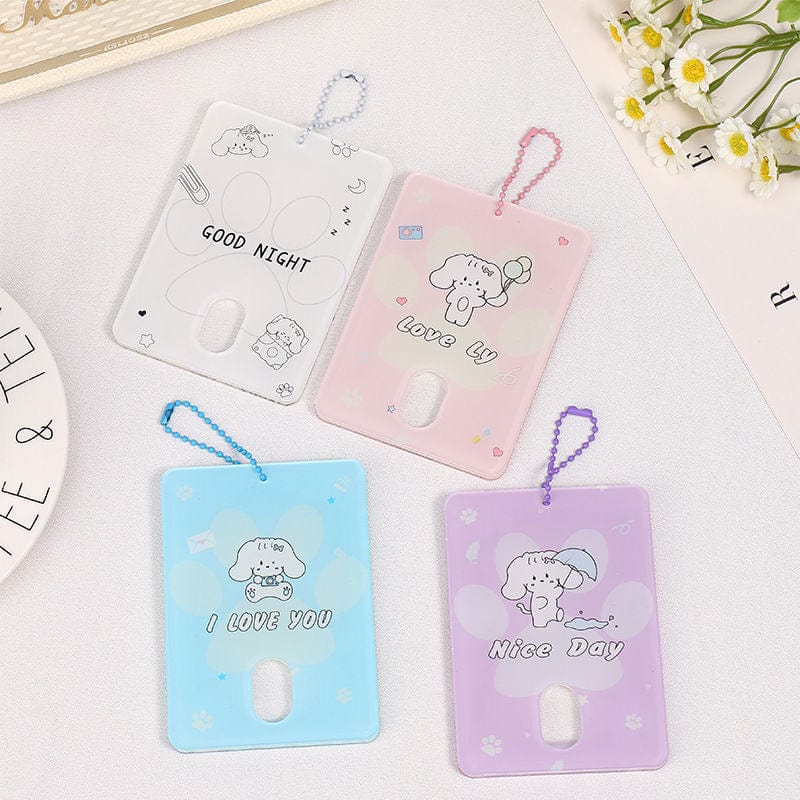 Lovely Puppy Kpop Keychain Acrylic Photocard Holder - ArtGalleryZen