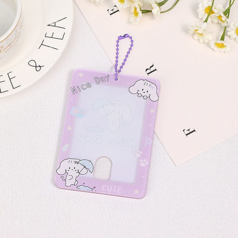 Lovely Puppy Kpop Keychain Acrylic Photocard Holder - ArtGalleryZen